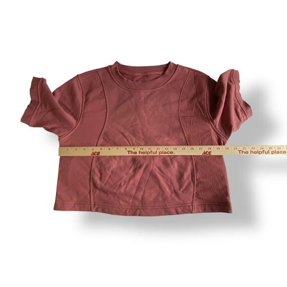 Lululemon Athletica Cotton French‎ Terry Swift Tee Womens Size 8 in Brier Rose - Picture 4 of 6